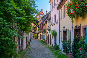 Fototapeta premium Eguisheim is a medieval village in France’s Alsace wine region, France