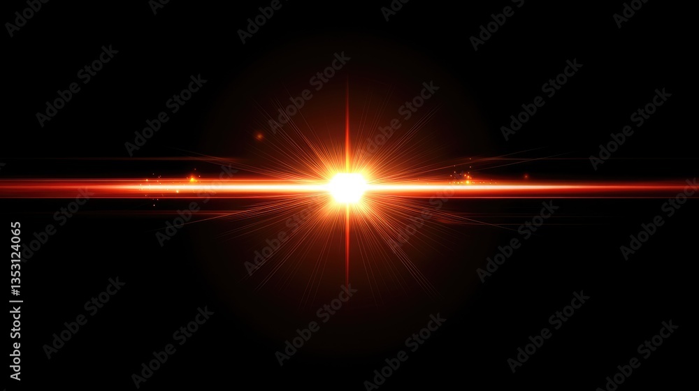 Poster a dynamic abstract representation of pulsating laser beams converging in an energy field.