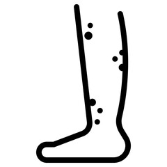 다리 피부 반점 아이콘