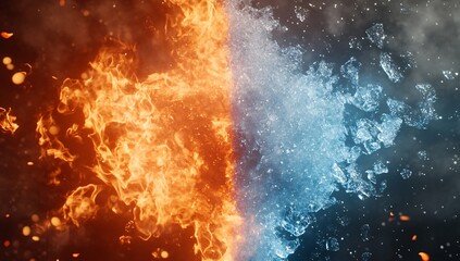 Blue cold VS red fire