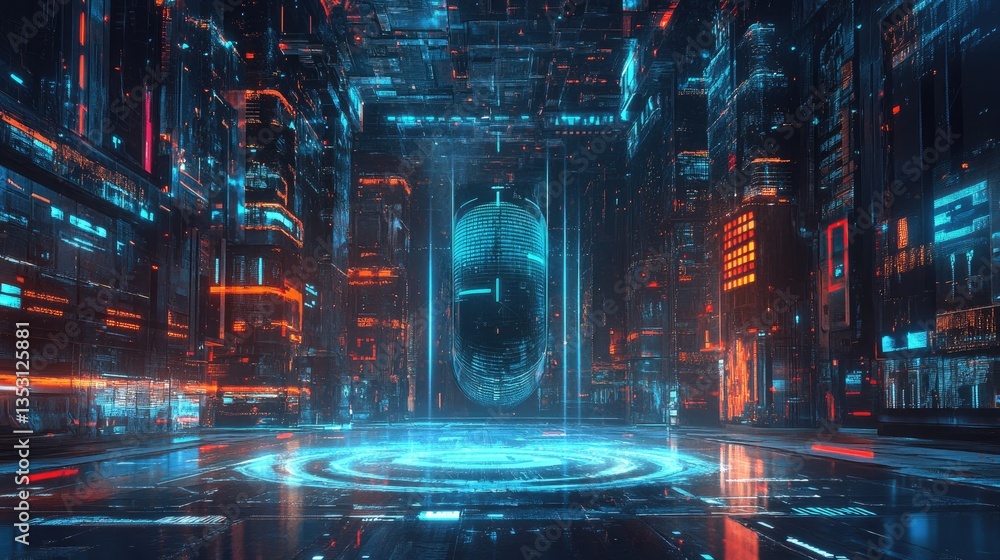 Poster a futuristic concept of an ai-powered voice assistant analyzing sound patterns.