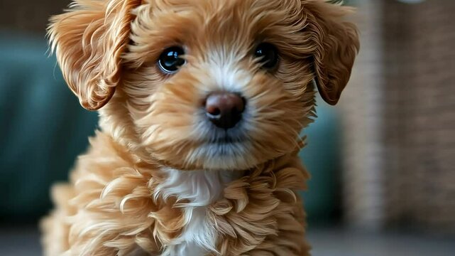 Adorable Fluffy Puppy: A Portrait of Canine Innocence