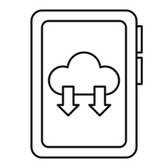 Mobile download Outline icon