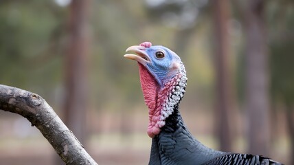 Turkey Head and Neck Close-up