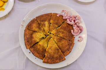 Kurdish meal - chickpea kubba (kibbeh)