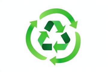 Obraz premium A Vibrant Green Recycling Symbol Representing Environmental Sustainability and Eco-Friendly Practices
