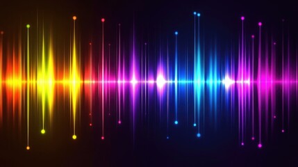 A scientific representation of the electromagnetic spectrum with light energy wavelengths.