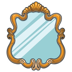 Decorative wall mirror in gold��