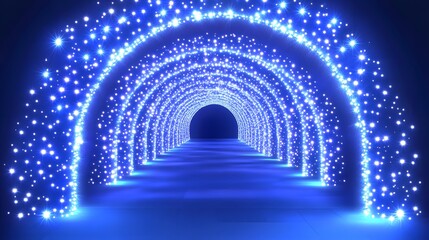 Professional Blue and White LED Flashing Background for Graphic Design Projects