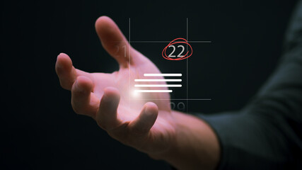 Businessmen manage time for efficient work, emphasizing appointment reminders and meeting agendas...