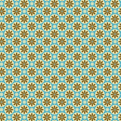 Floral geometric patterns, seamless paper and mosaic fabric