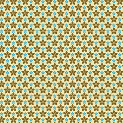 Floral geometric patterns, seamless paper and mosaic fabric