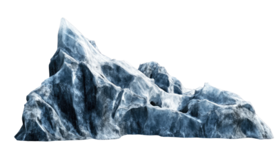 blue iceberg isolated on white background