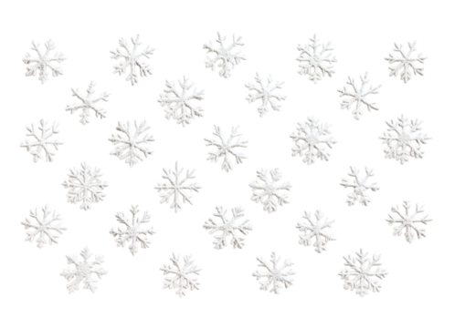 Delicate Snowflake Pattern with a Soft and Frosty Design. Isolated on a Transparent Background - Powered by Adobe