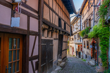 Fototapeta premium Eguisheim is a medieval village in France’s Alsace wine region, France
