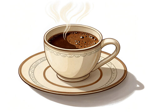cup of coffee. coffee, cup, drink, cafe, espresso, breakfast, beverage, hot, caffeine, white, black, isolated, brown, mug, aroma, morning, saucer, food, cappuccino, liquid, closeup, break, fresh, vect