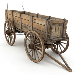 Fototapeta premium old carriage on white background