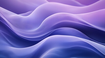 Obraz premium Minimalist gradient purple abstract design featuring soft, flowing waves and curves with a refined blue-purple color blend, perfect for contemporary projects.
