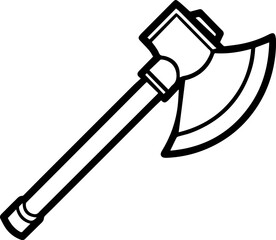 axe outline vector illustration