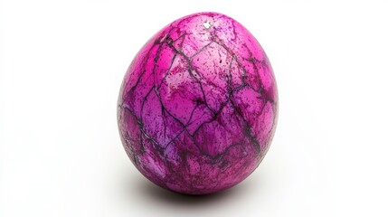 Fototapeta premium Vibrant Cracked Egg Isolated on White Background