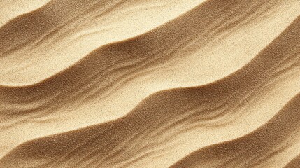 Obraz premium Flat lay beach sand texture with rippled sand dunes, a brown sea sand background with copy space for product presentation PNG.
