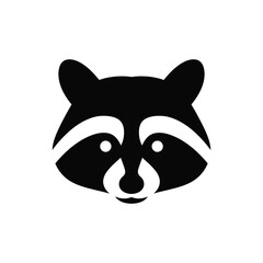 Sleek Raccoon Head Logo  Vector Illustration, Perfect for Branding,  Mascot, or Icon Design.  
