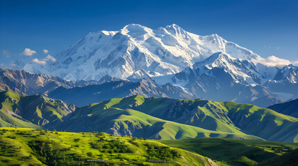 Unveiling Nature's Majesty: A Transcendent View of Snow-Capped Mountain Peaks