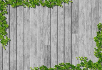  アイビーとグレーの木目ボード　縦