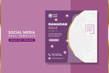 Fototapeta premium Ramadan Sale Social Media Post Template (9)