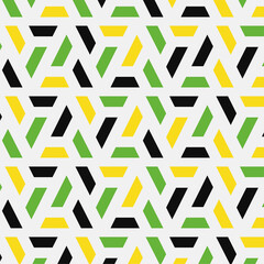 Floral geometric patterns, seamless paper and mosaic fabric