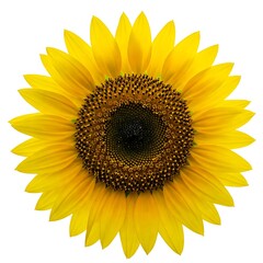 Naklejka premium Vibrant Sunflower Close-up: Bright Yellow Petals & Seeds