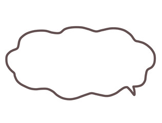 モヤモヤした吹き出し2（横）