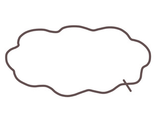 Fototapeta premium モヤモヤした吹き出し1（横）