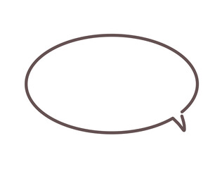 シンプルな楕円の吹き出し2（横）