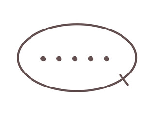 シンプルな楕円の無言フレーム1（横）