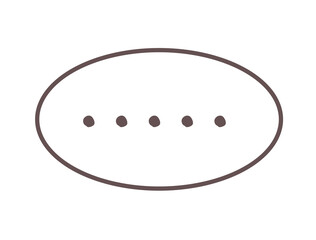 シンプルな楕円の無言フレーム（横）