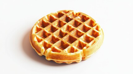 Crispy Waffle PNG, Golden Grid Pattern, for Breakfast Brands, Layered PSD with Shadow.