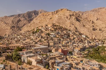 Fototapete Rund Tiefbraun View of Akre town, Kurdistan Region of Iraq  © Matyas Rehak