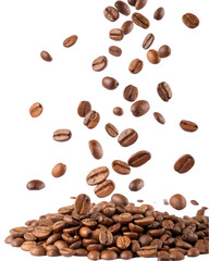 Coffee Beans on White PNG – Transparent Cutout Coffee Image