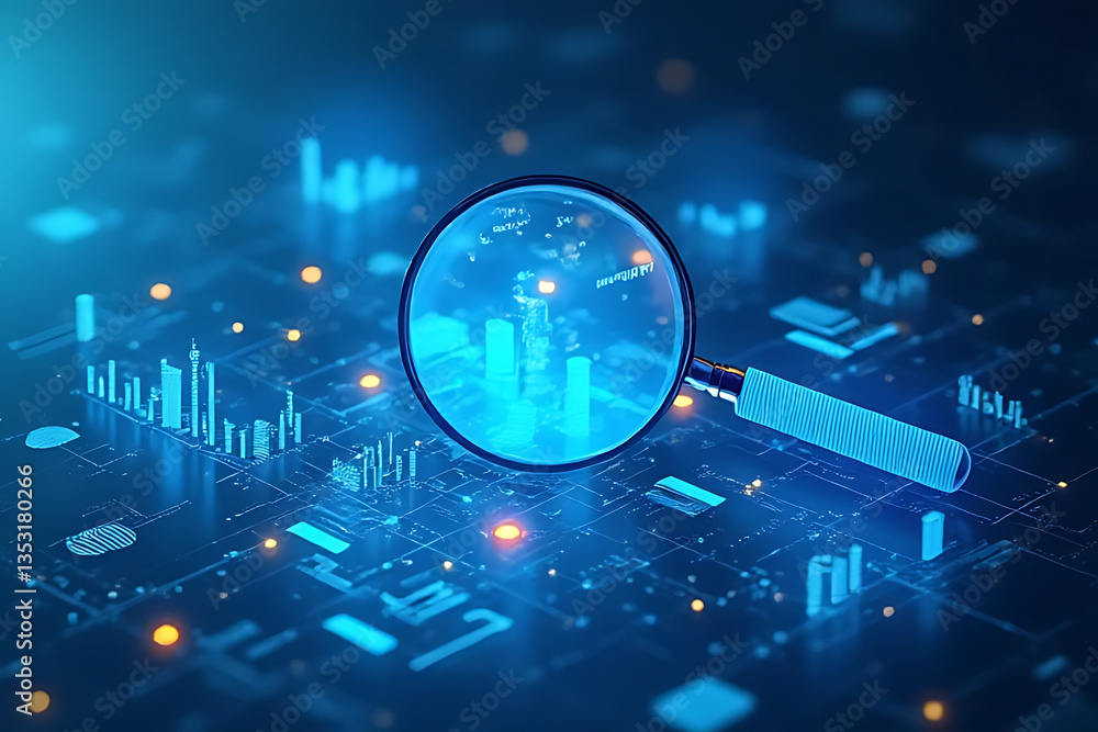 Poster exploring data analytics trends digital workspace infographic technology close-up innovation