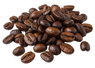 Naklejka premium Coffee Beans on White PNG – Transparent Cutout Coffee Image