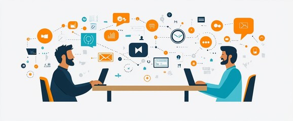 Remote Collaboration Teamwork Digital Business Professionals