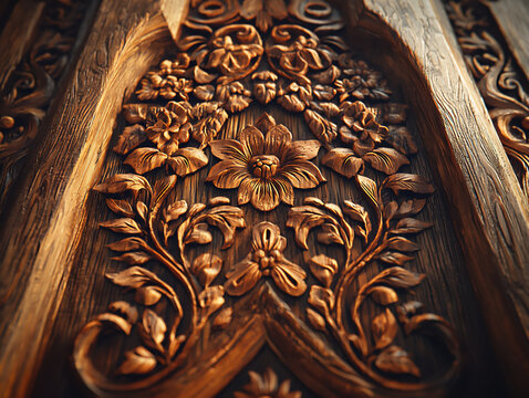  traditional wood carving with digital design