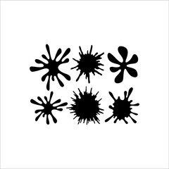 Different types of Water Drop silhouettes on a white background.