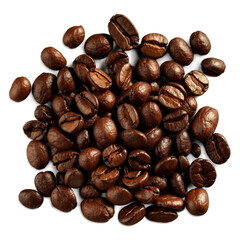 Obraz premium Roasted Coffee Beans Overhead Shot