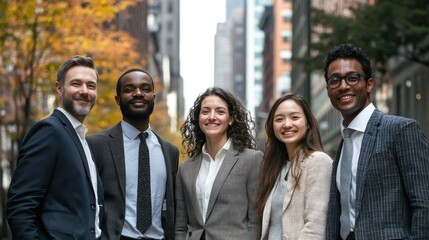A business team from different countries collaborating on an international project.