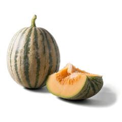 Striped Melon Half and Whole