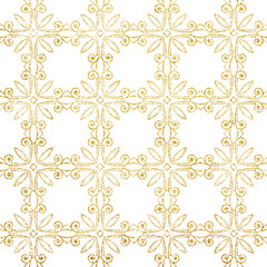 Floral geometric patterns, seamless paper and mosaic fabric
