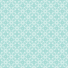 Floral geometric patterns, seamless paper and mosaic fabric