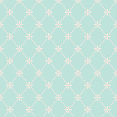 Floral geometric patterns, seamless paper and mosaic fabric